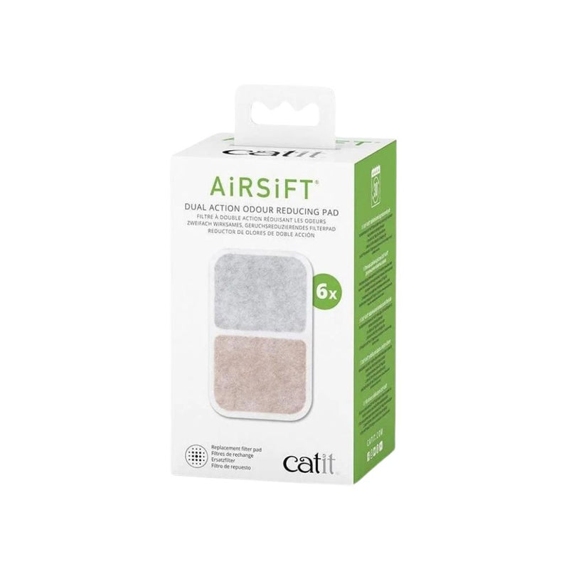 Catit Airsift Dual Action Odour Reducing Pad 6pcs