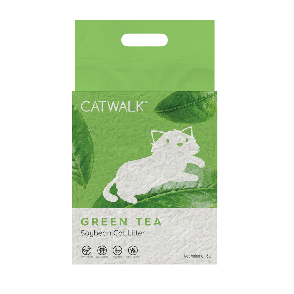 Catwalk Cat Litter Soybean Green Tea 6L