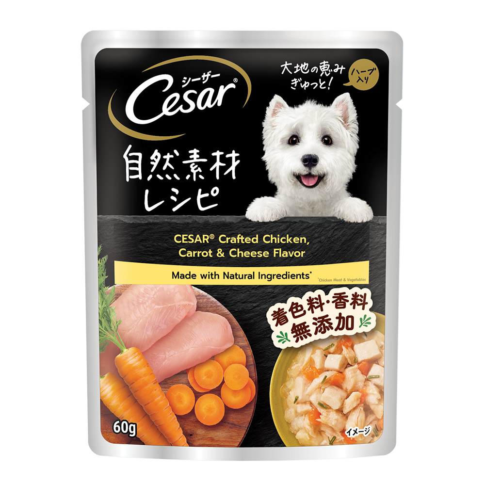 Cesar Crafted Chicken, Carrot & Cheese 60g