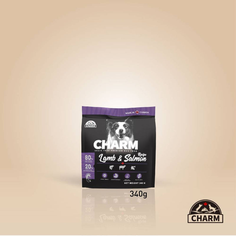 Charm Dog Lamb & Salmon Recipe Grain Free Premium Food 340g