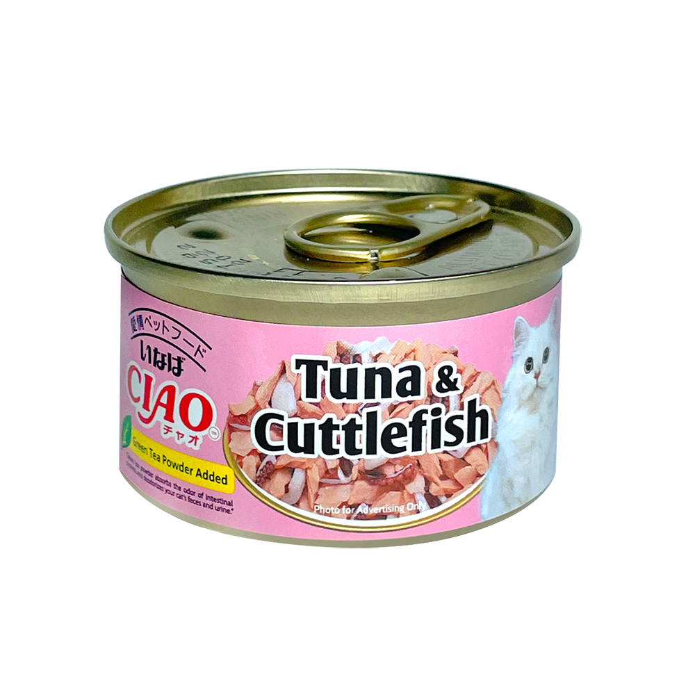 Ciao Cat White Meat Tuna with Cuttlefish in Jelly 75g (A03)