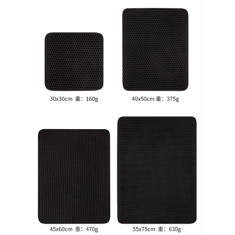 DDX Cat Two-Layer Litter Mat Black - L30cm x B30cm