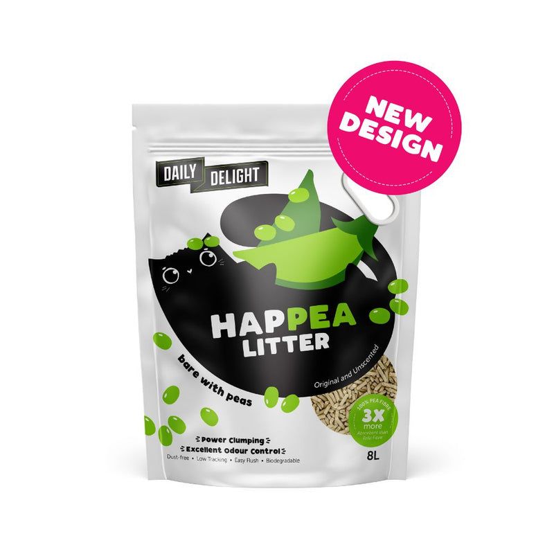 Daily Delight Cat Happea Litter Bare with Peas Unscented 8L