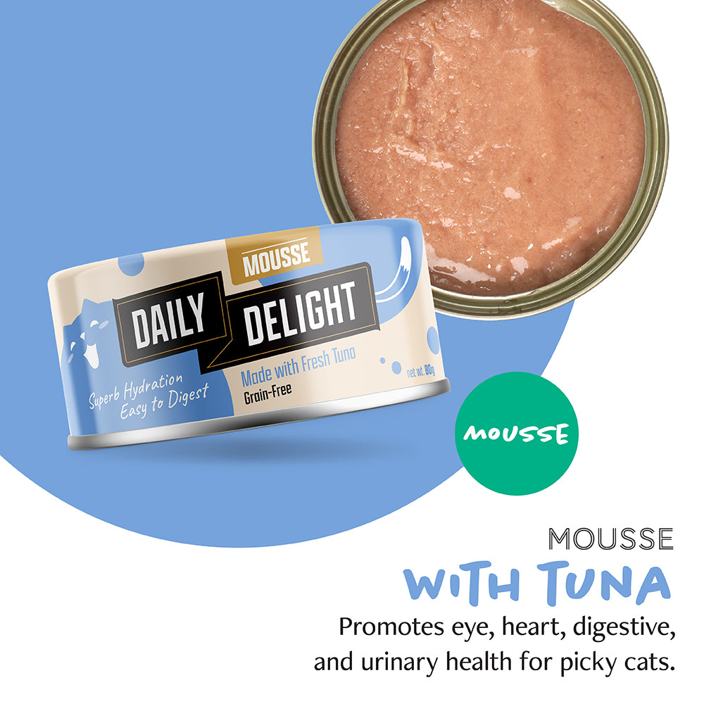 Daily Delight Mousse with Tuna Canned Cat Food 80g (DD61N)