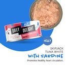 Daily Delight Skipjack Tuna White with Sardine in Jelly Canned Cat Food 80g (DD53)