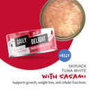 Daily Delight Skipjack Tuna White with Sasami in Jelly Canned Cat Food 80g (DD54N)