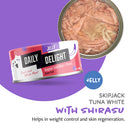Daily Delight Skipjack Tuna White with Shirasu in Jelly Canned Cat Food 80g (DD55)