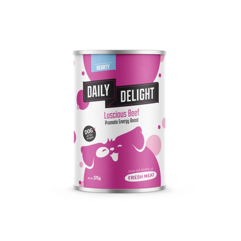 Daily Delight Luscious Beef Canned Dog Food 375g
