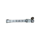 Dog Collar Paw Print Grey