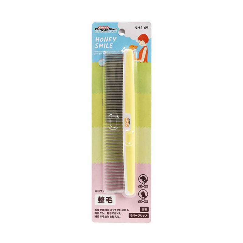 DoggyMan Honey Smile Wide & Narrow Teeth Comb for Dogs & Cats (NHS-69)