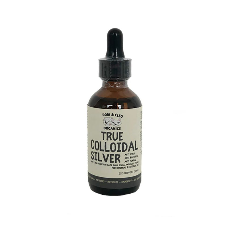 Dom & Cleo Organics True Colloidal Silver 2oz (Dropper)