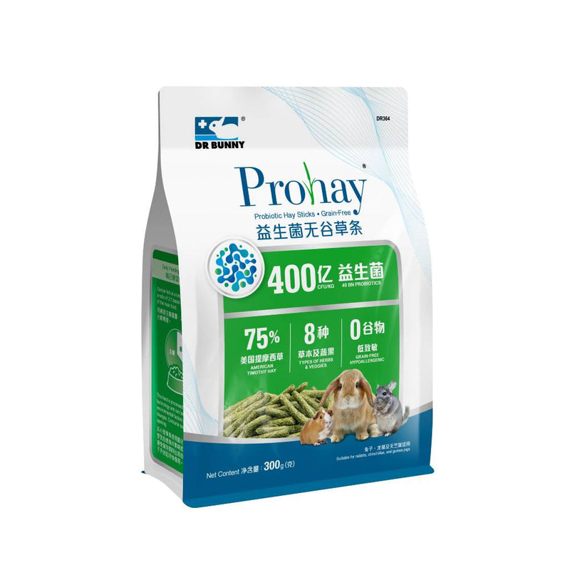 Dr Bunny Prohay Probiotic Hay Sticks Grain-Free 300g