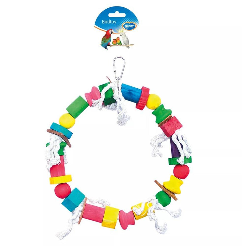 Duvo Birdtoy Colourful Cubes With Rope Ring 30cm