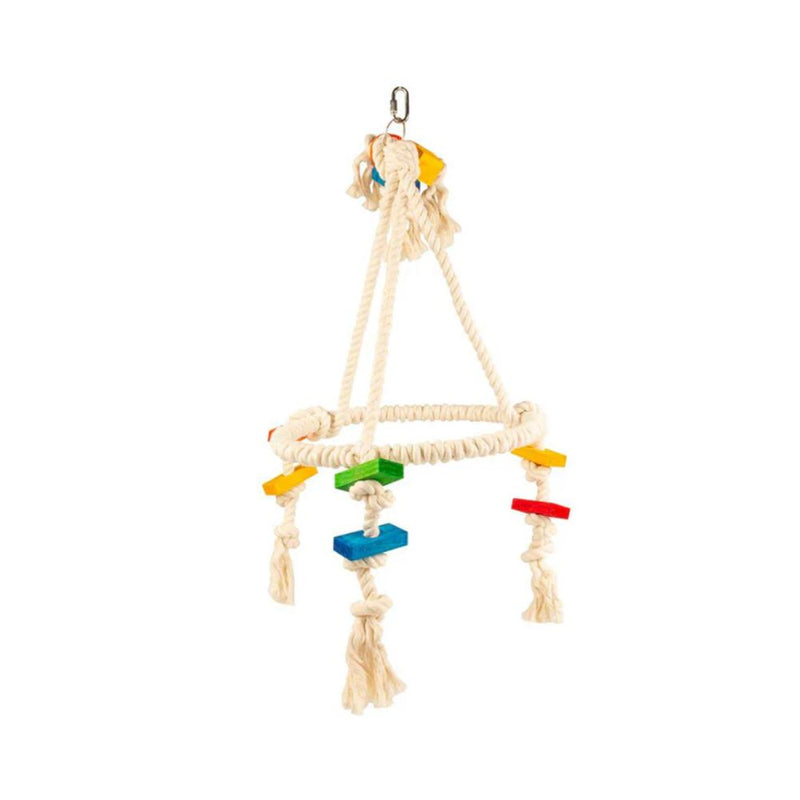 Duvo Birdtoy Colourful Pyramid with Cubes And Rope 35xm x 35cm x 73cm