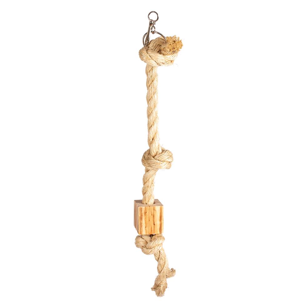 Duvo Climbing Rope in Sisal and Wooden BBQ Block