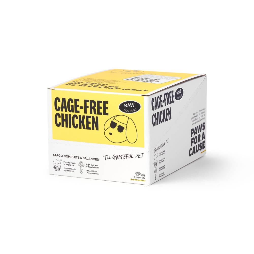 *FROZEN* The Grateful Pet Dog Raw Cage-Free Chicken 2kg (125g x 16)
