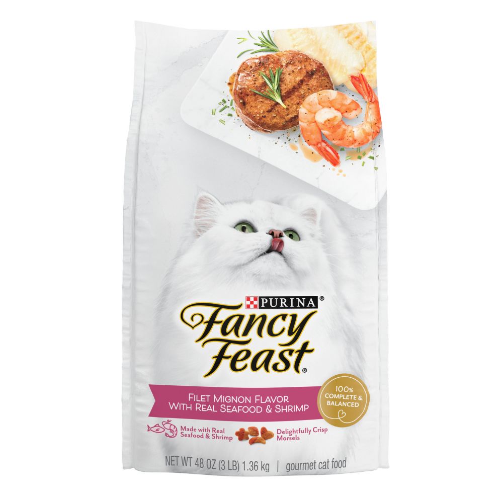 Fancy Feast Cat Dry Food Filet Mignon With Real Seafood & Shrimp 1.36kg (EXPIRY SEP 2026)