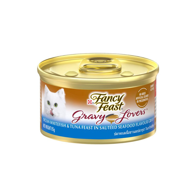 Fancy Feast Gravy Lovers Ocean Whitefish and Tuna Feast 85g