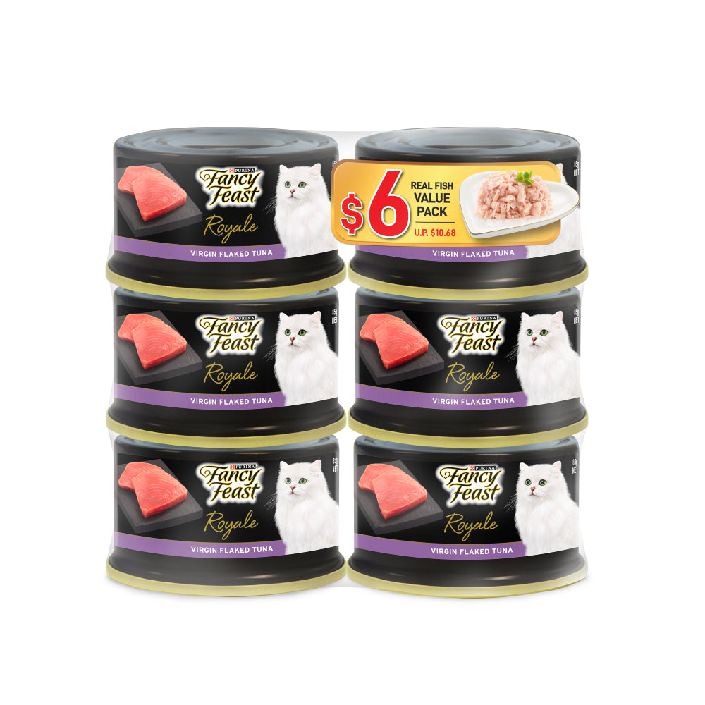 Fancy Feast Royale Value Pack Virgin Flaked Tuna 85g x 6