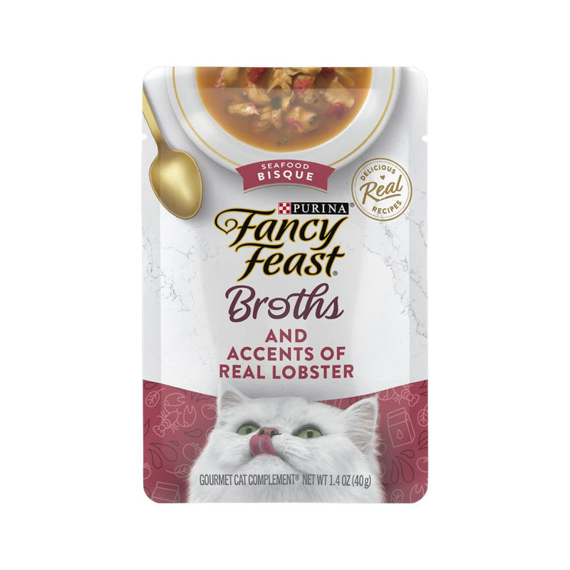 Fancy Feast Seafood Bisque Broth And Accents Of Real Lobster 40g