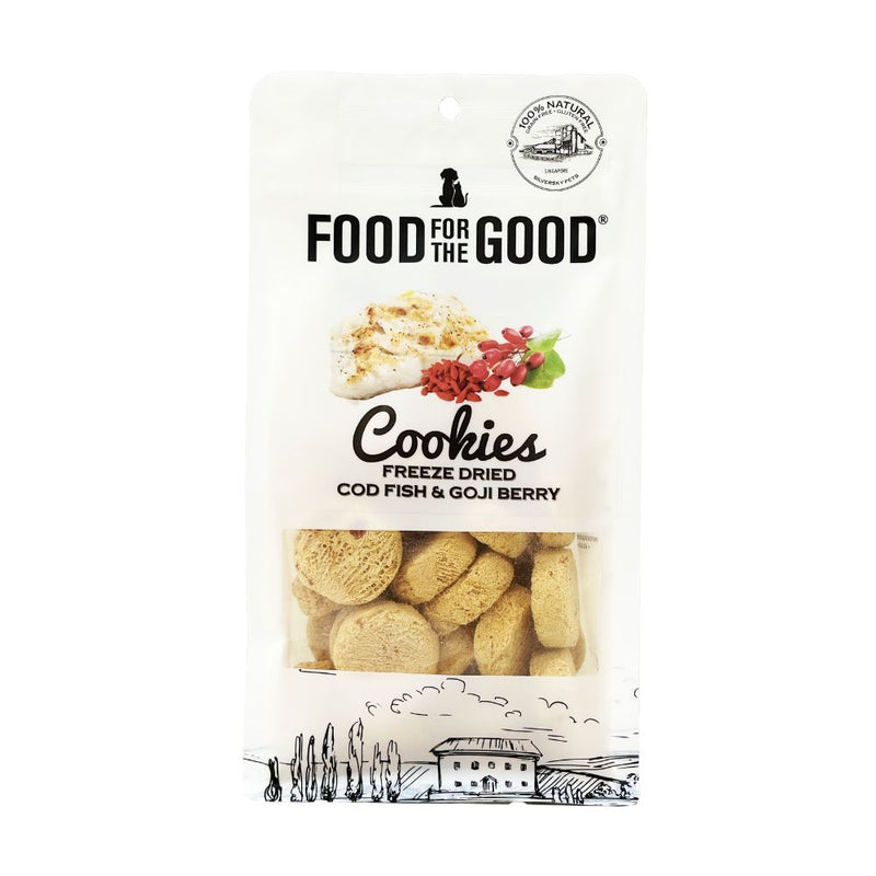 Food For The Good Dog & Cat Treats Freeze Dried Cod Fish & Goji Berry 70g