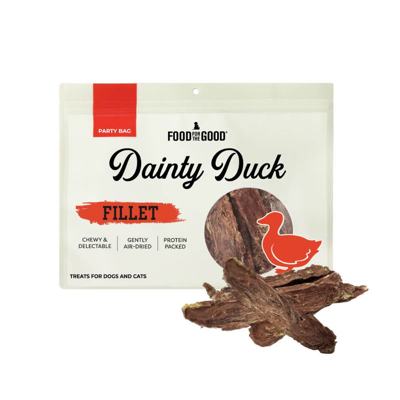 Food For The Good Dog & Cat Treats Party Bag Dainty Duck Fillet 400g