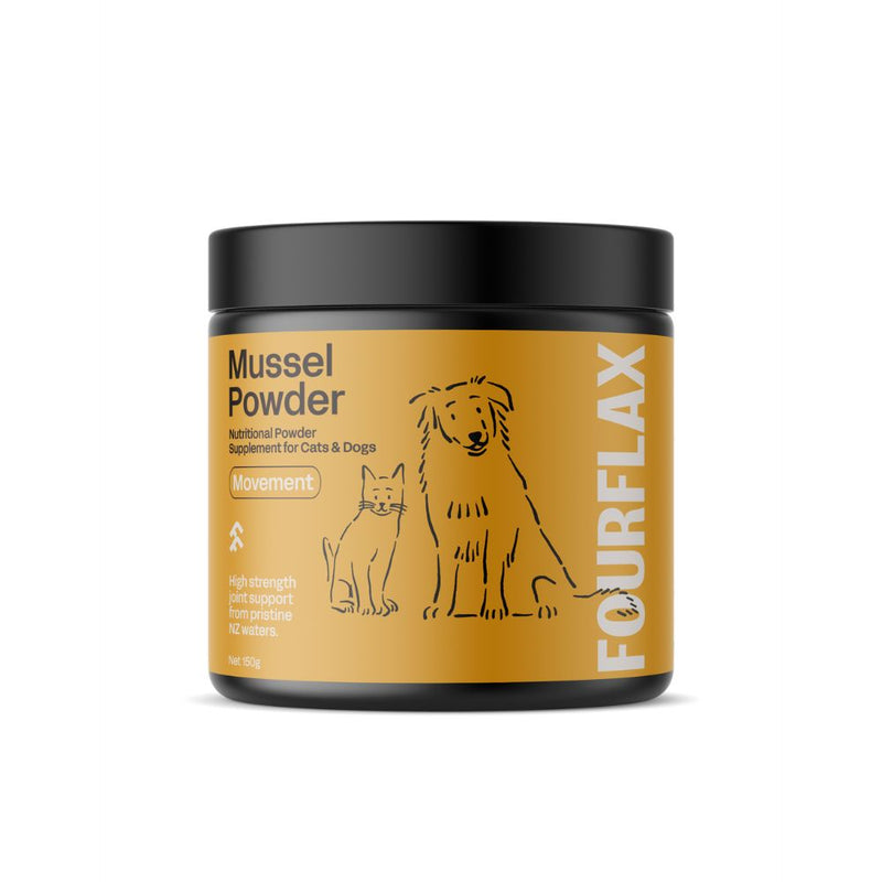 Fourflax Cats & Dogs Mussel Powder Supplement 150g (Pot)