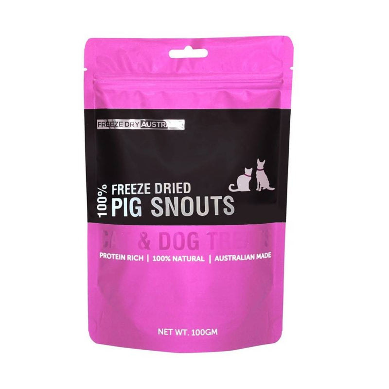 Freeze Dry Australia Cat & Dog 100% Pig Snouts 100g