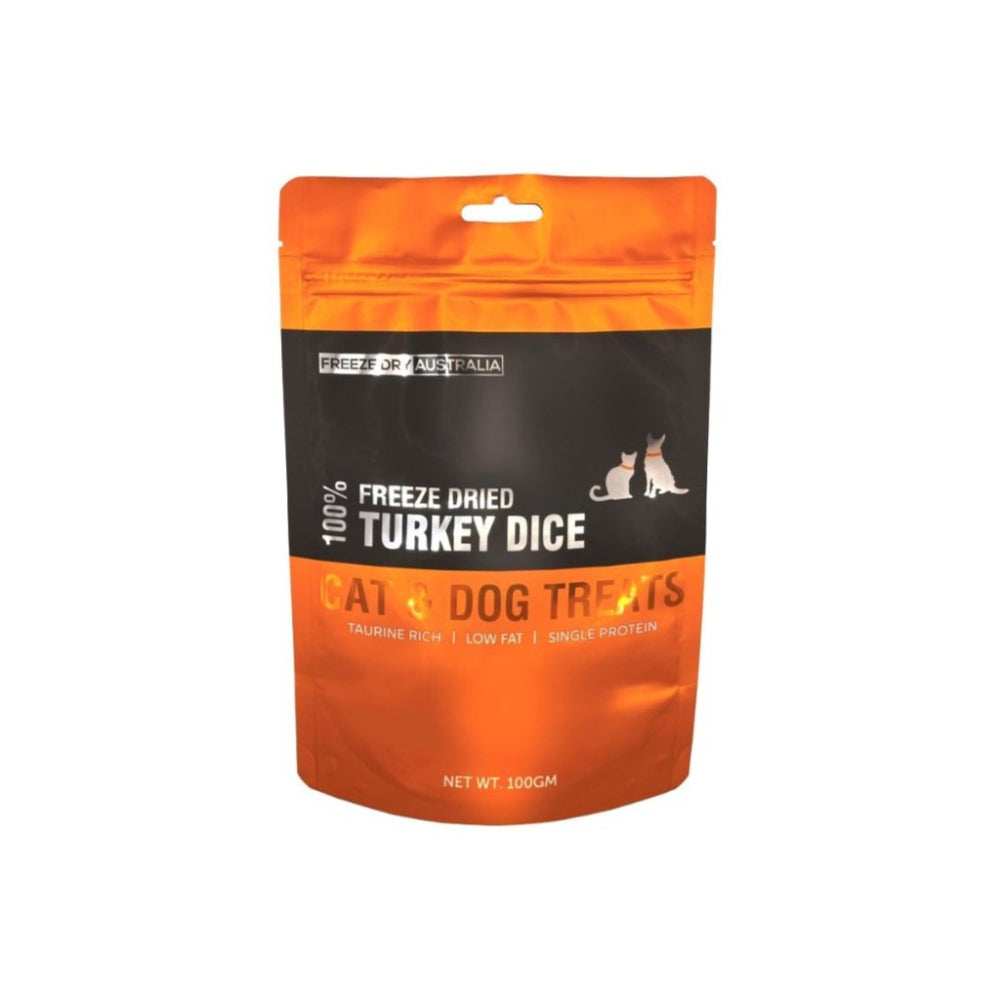 Freeze Dry Australia Cat & Dog 100% Turkey Dice 100g