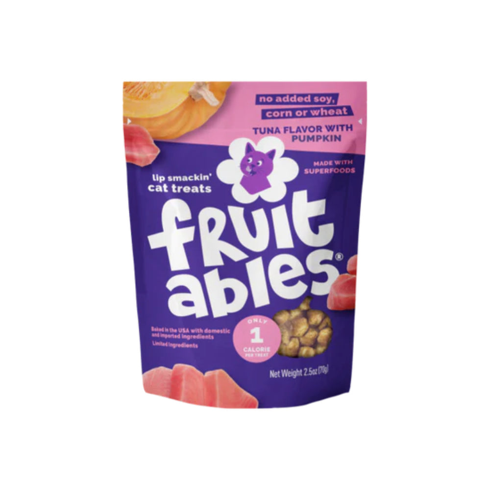 Fruitables Cat Treats Crunchy Tasty Superfoods Tuna with Pumpkin 2.5oz