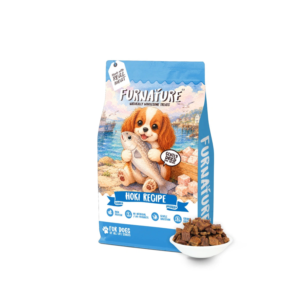 Furnature Natural Wholesome Gently Dried Hoki Recipe Dog Treats 200g