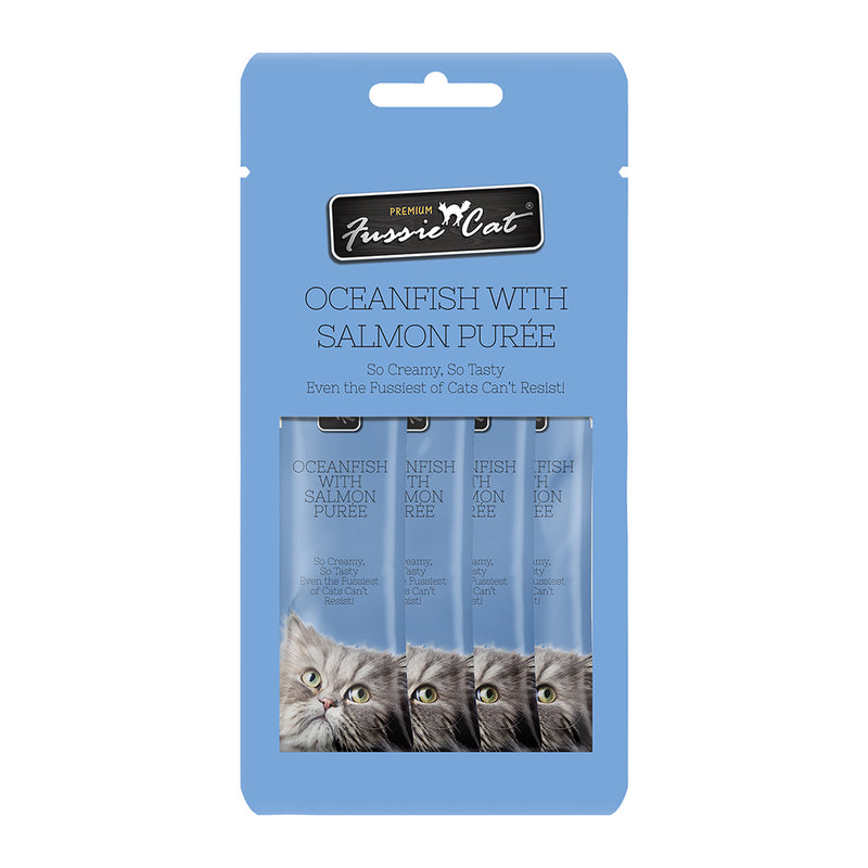 Fussie Cat Grain Free Treats Oceanfish with Salmon Puree 56g