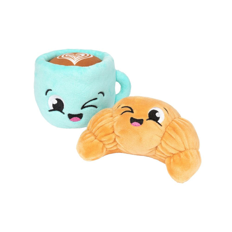 FuzzYard Dog Plush Toy - Croissant & Cappuccino 2PK