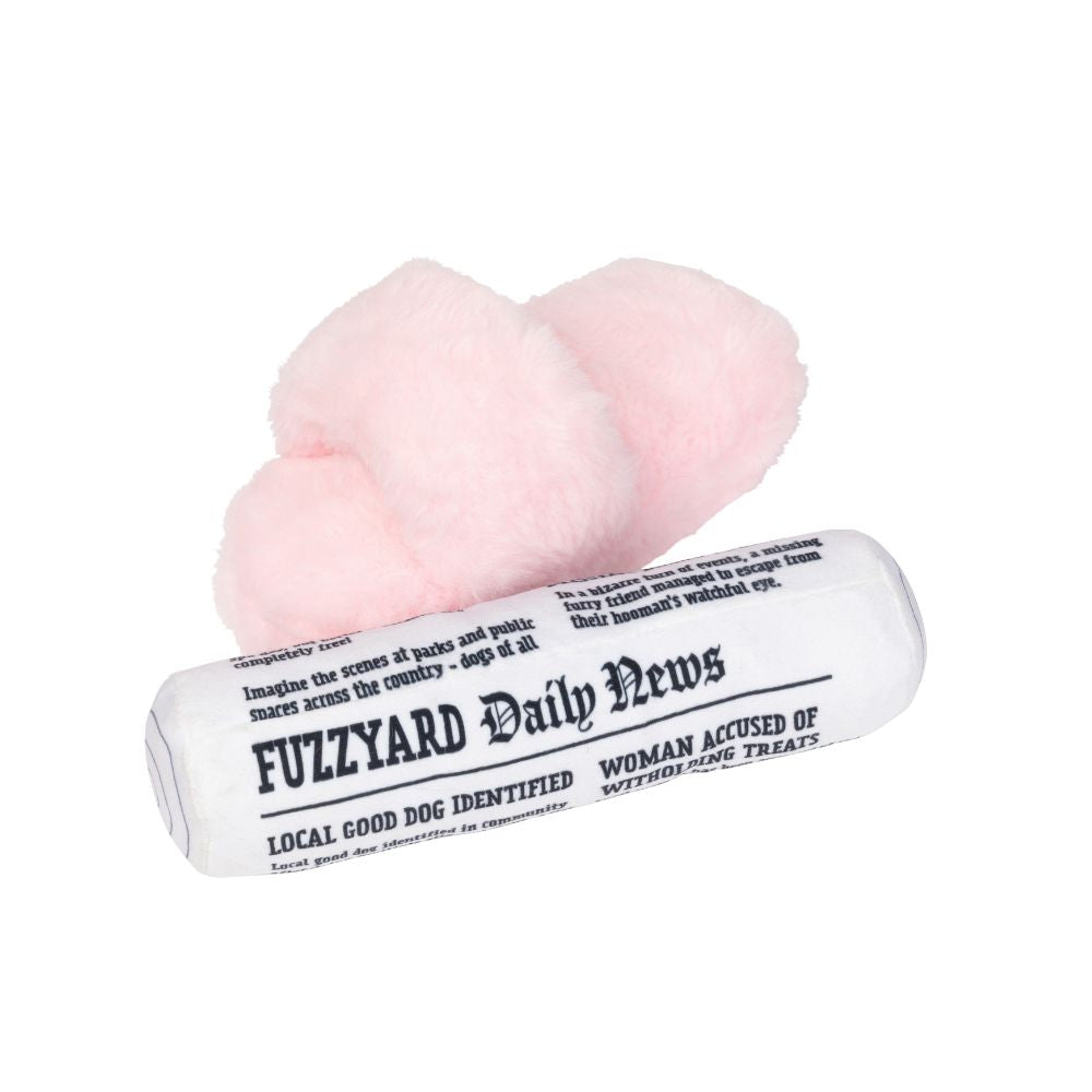 FuzzYard Dog Plush Toy - Fetch My Slippers & Paper 2PK