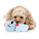 FuzzYard Brrr-uce The Polar Bear Christmas dog plush toy shown in use
