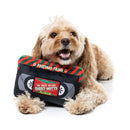 FuzzYard Christ-muts Casette Christmas dog plush toy shown in use