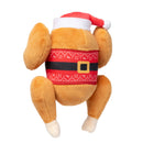 FuzzYard Fairisle Turkey S Christmas dog plush toy side view