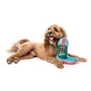 FuzzYard Ho Ho Howdy Boot Christmas dog plush toy shown in use