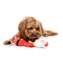 FuzzYard Saint Neckolas Christmas dog plush toy shown in use