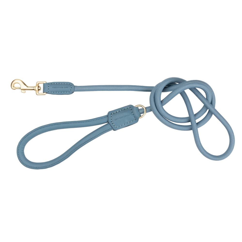 FuzzYard Dog Rope Lead Life Atelier French Blue L 1.1cm x 180cm