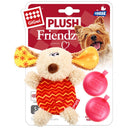 GiGwi Dog Toy Plush Friendz Refillable Squeaker Dog