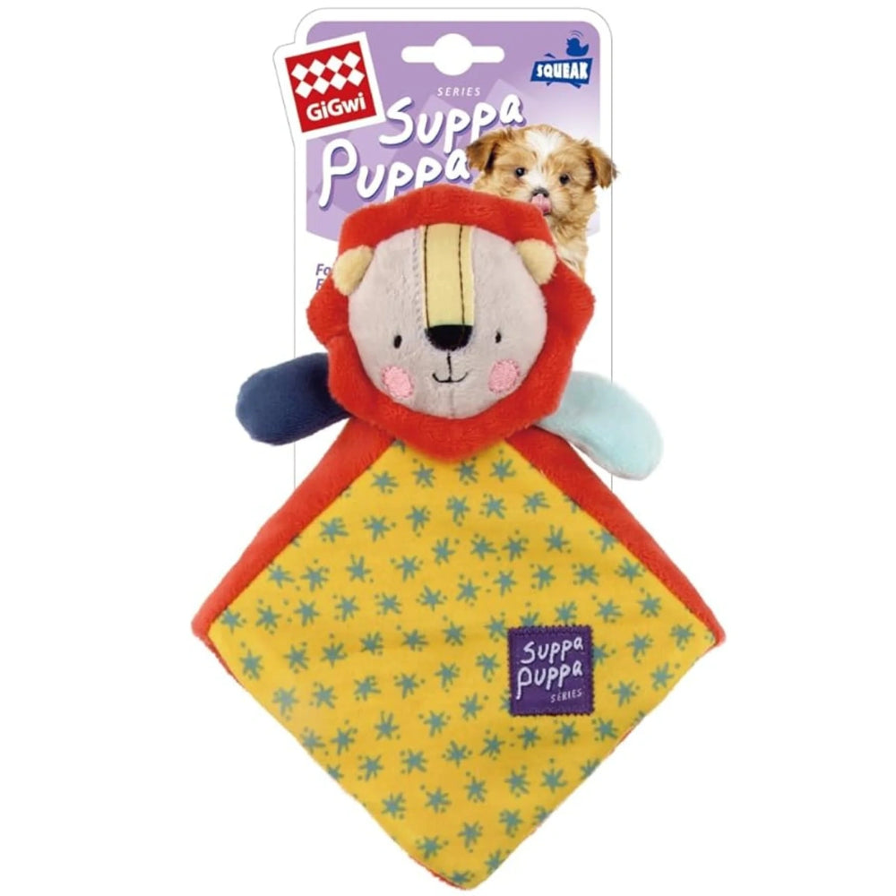 GiGwi Dog Toy Suppa Puppa with Crinkle Paper Lion Cloth