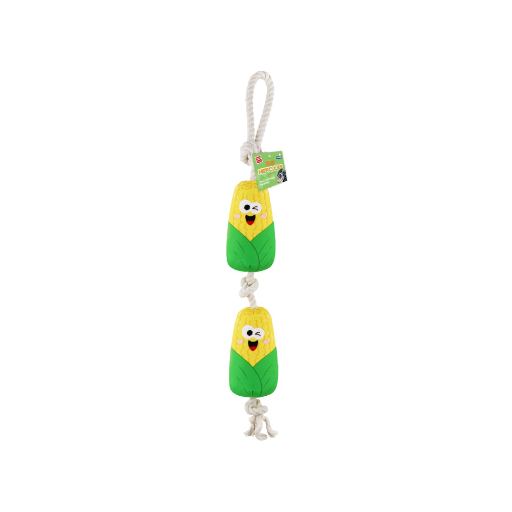 GiGwi Dog Toy Tug Hercules Squeaker Corn