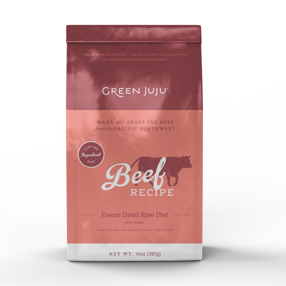 Green Juju Dog Freeze Dried Raw Diet Beef 14oz