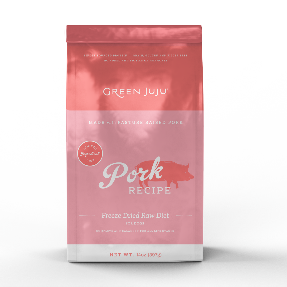 Green Juju Dog Freeze Dried Raw Diet Pork 14oz