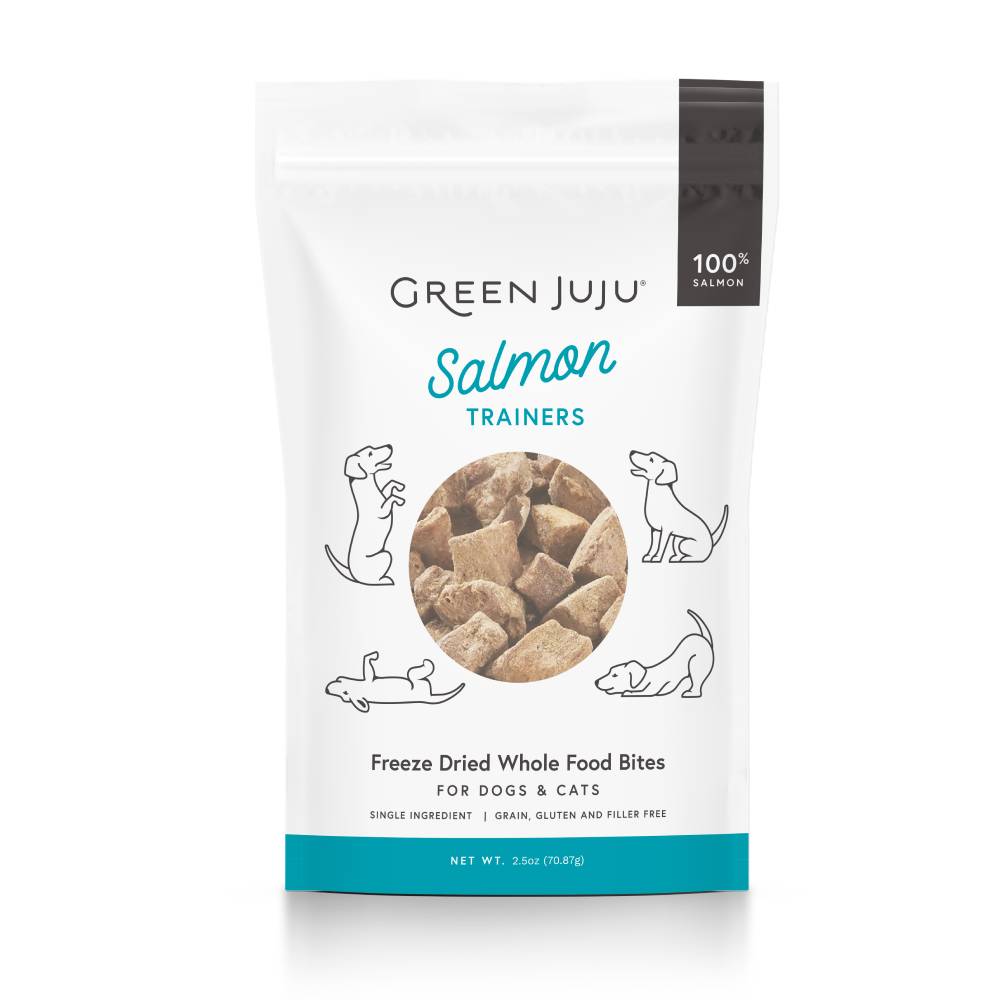 Green Juju Dogs & Cats Treats Freeze Dried Salmon Trainers 2.5oz
