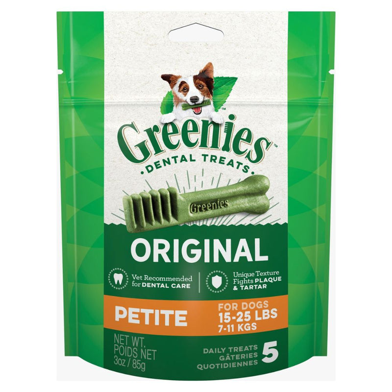 Greenies Dog Dental Chews Petite 3oz - 5pcs