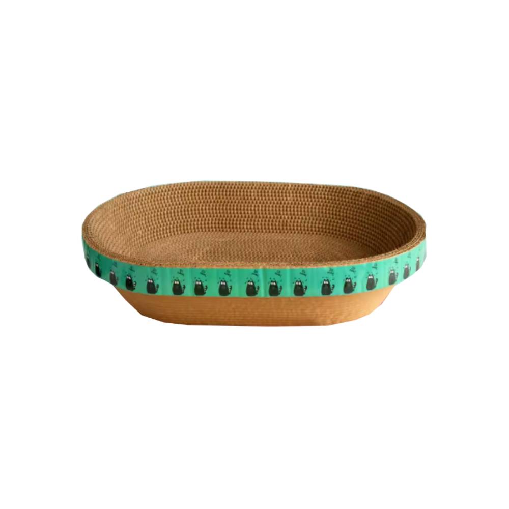 Hanhan Cat Scratcher Bed Oval XL - 60cm x 39cm x 9cm