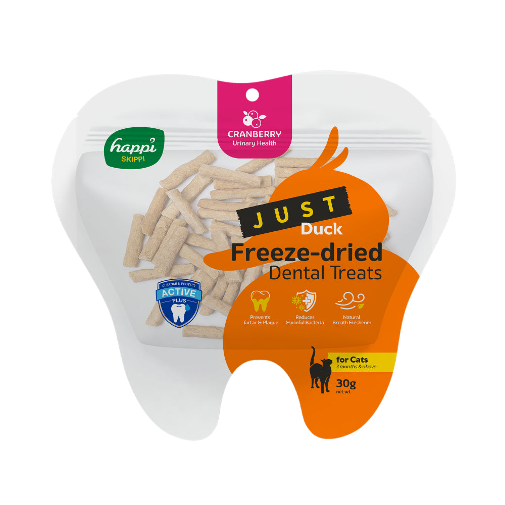 Happi Skippi Cat Dental Treats Just Freeze-Dried Duck & Cranberry 30g