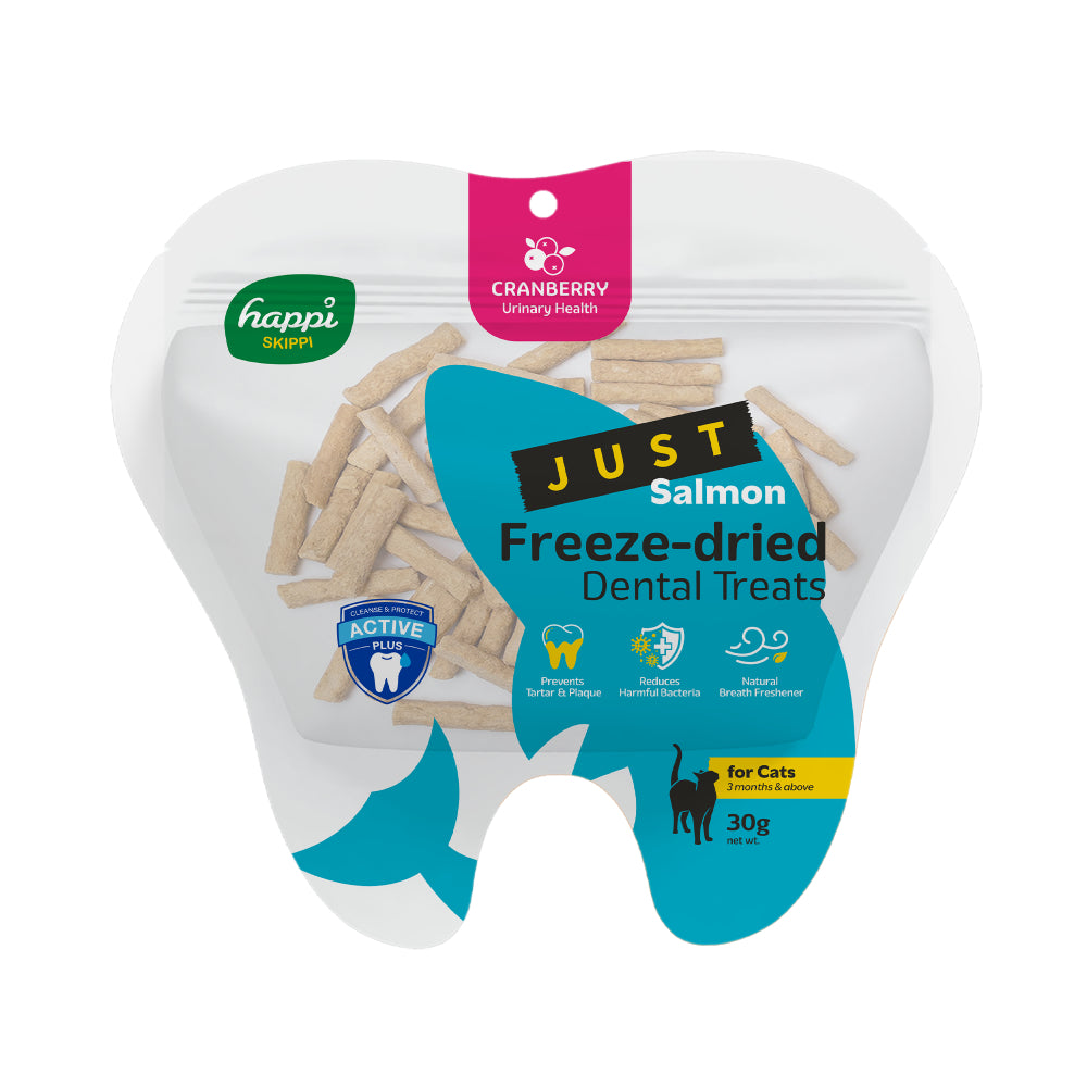 Happi Skippi Cat Dental Treats Just Freeze-Dried Salmon & Cranberry 30g
